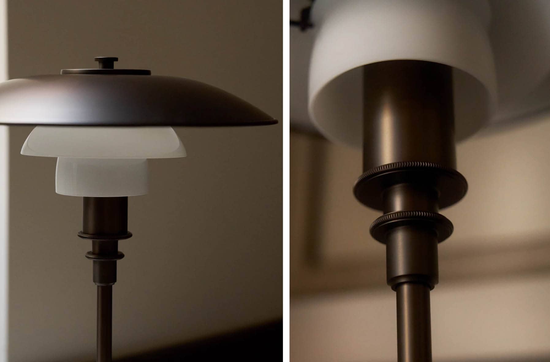 Lampe '3/2 Aged Brass Opal Poul Henningsen – Image 3