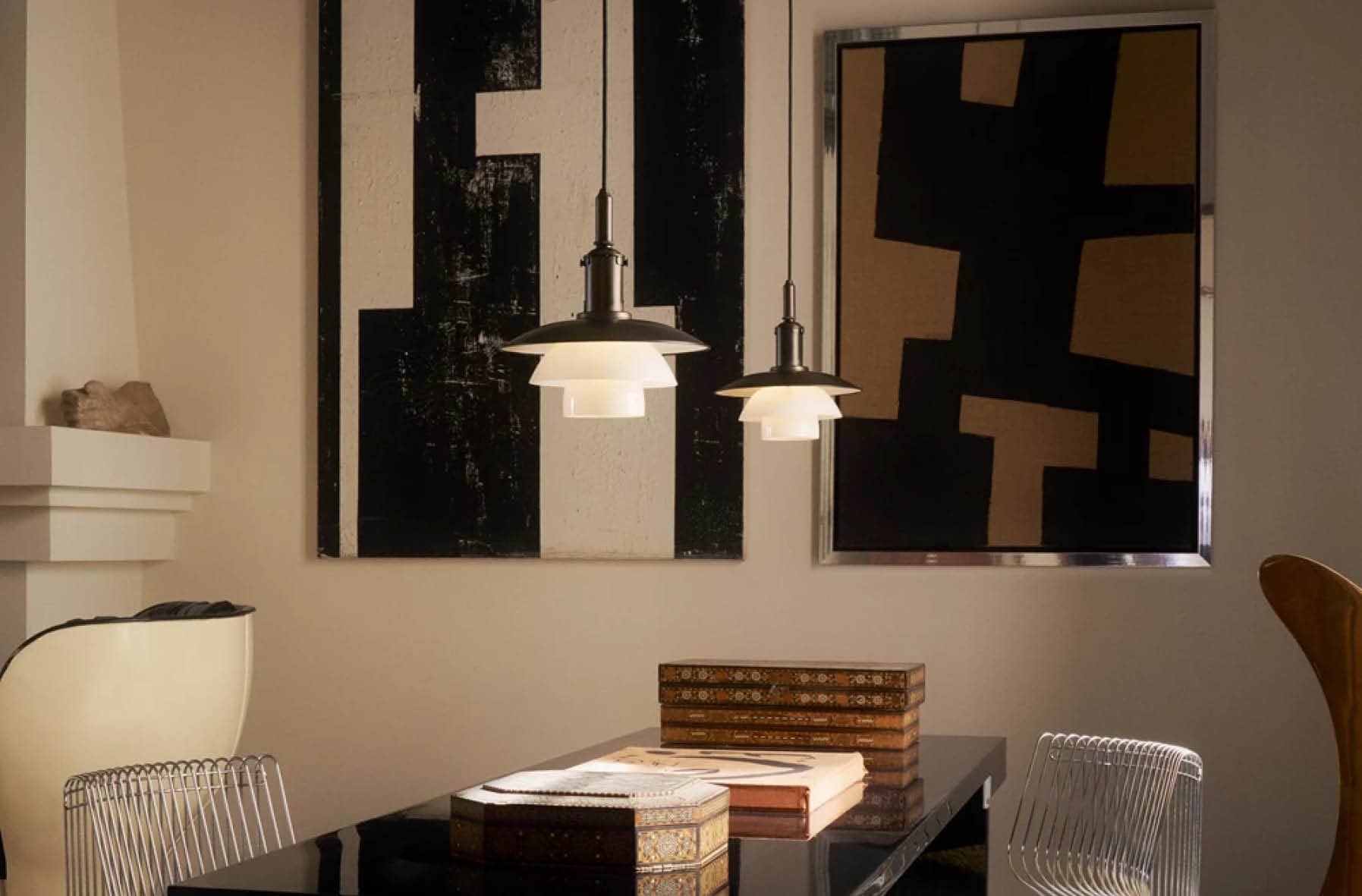 Suspension '3/3 Aged Brass Opal'</br>Designer: 'Poul Henningsen' – Image 3