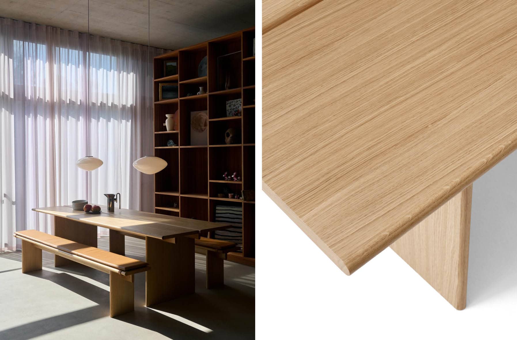 Table de repas 'Ita' </br>'&Tradition'. 2 finitions – Image 3