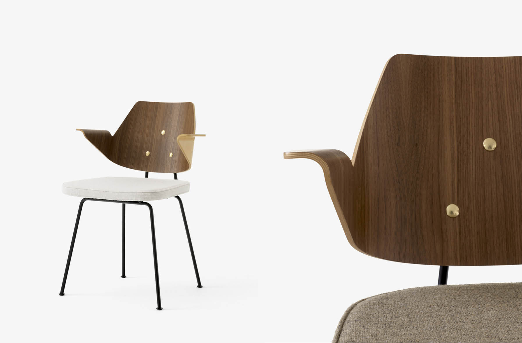 Chaise 'RFH'</br>'&Tradition'. 2 tissus au choix