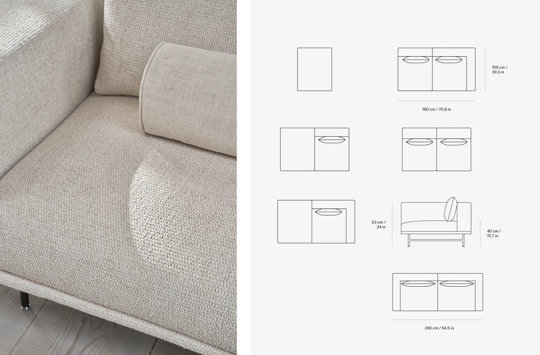 Canapé modulable 'Loft' <br />Marque: Vipp. Plusieurs choix – Image 3