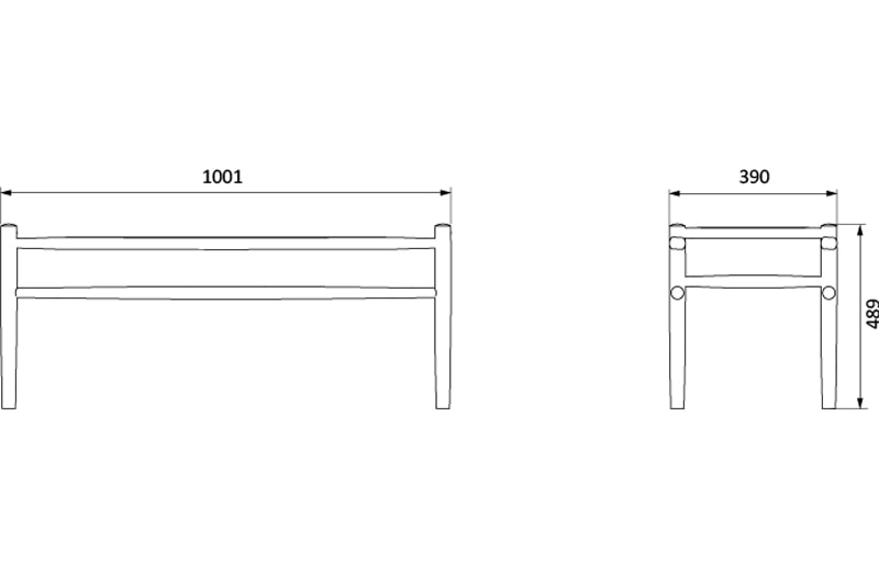 Banc J163 'Jørgen Bækmark' </br>2 Coloris au Choix – Image 5