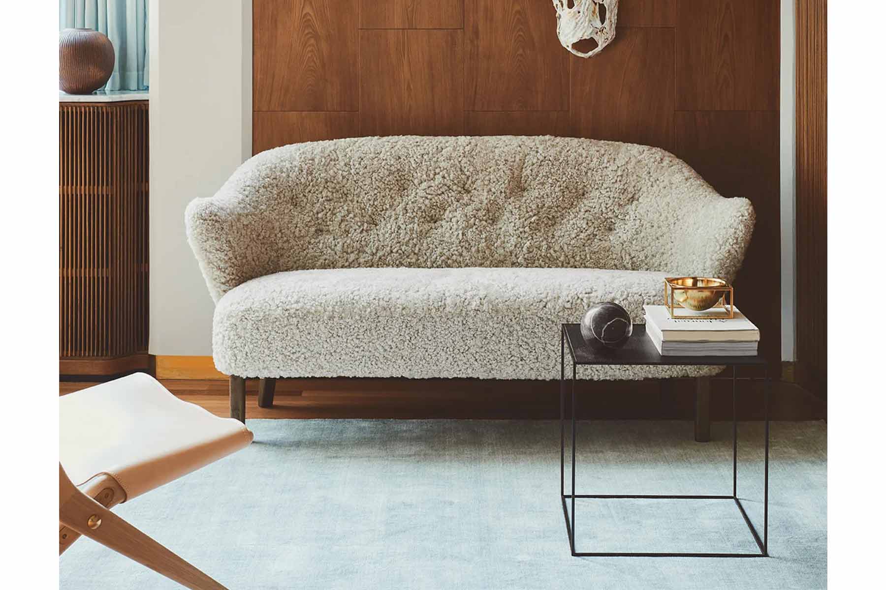 Canapé 'Ingeborg' Peau Mouton</br>Marque: 'Audo' 3 finitions