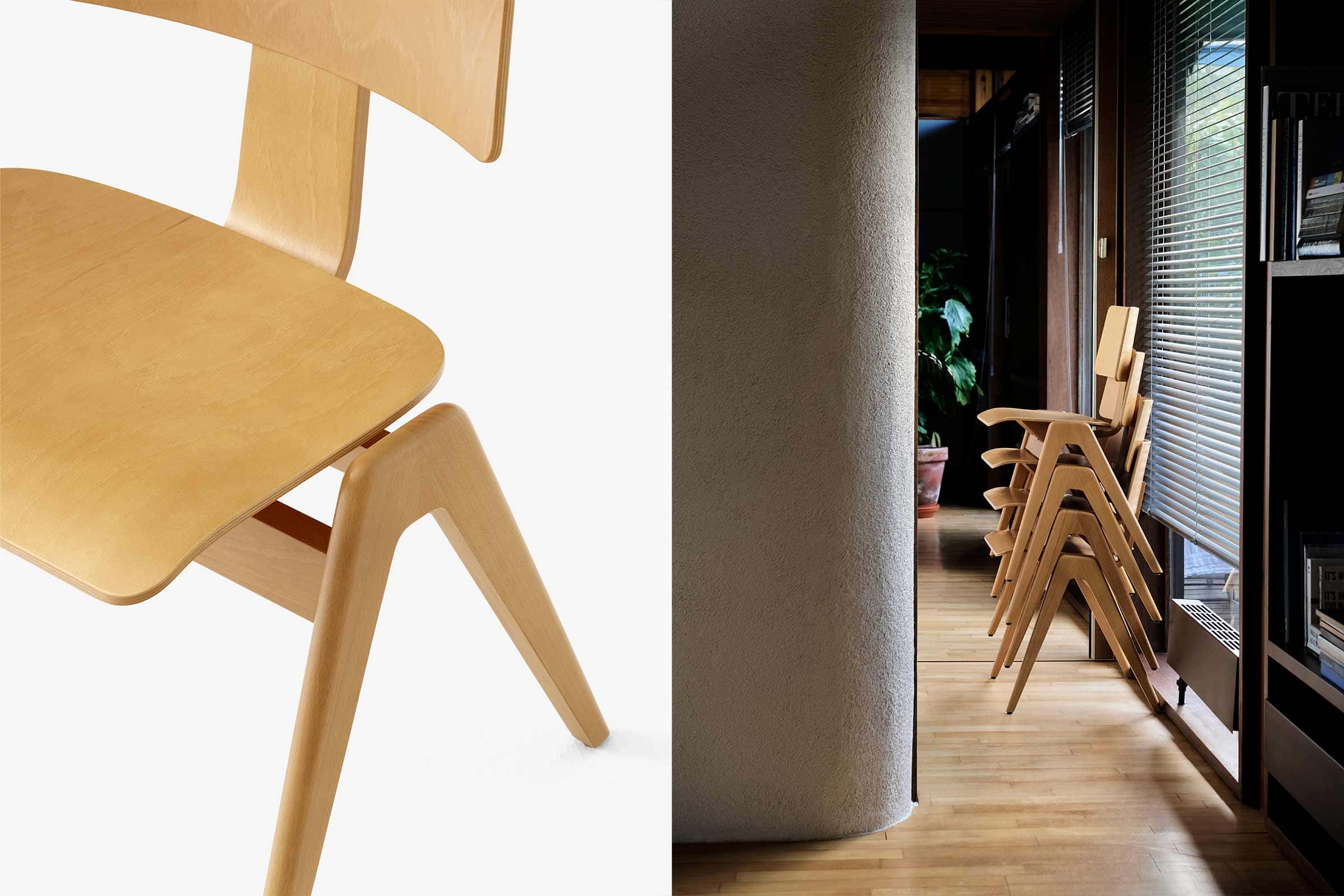 Chaise 'Daystak'</br>'&Tradition'. 2 finitions – Image 5