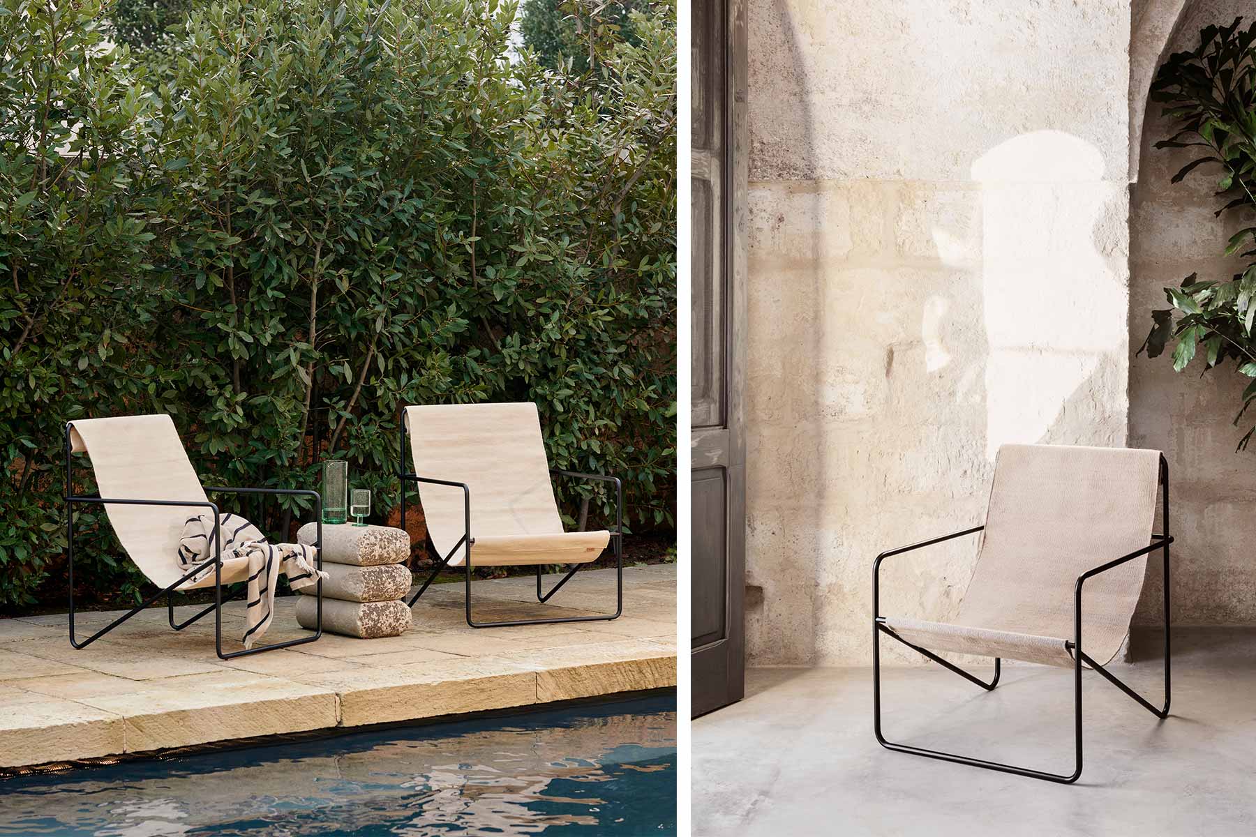 Chaise 'Desert Lounge Chair' </br>Marque: 'Ferm Living' – Image 3