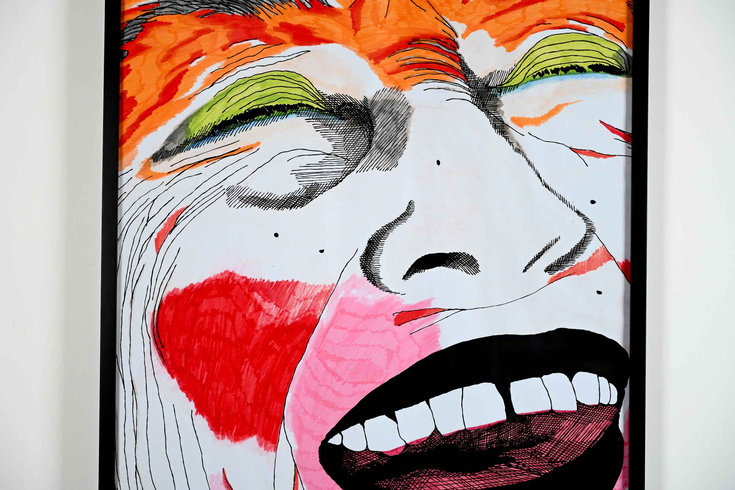 Dessin au Feutres Cadre 70x100cm </br>Duo Français 'Munchausen' – Image 2
