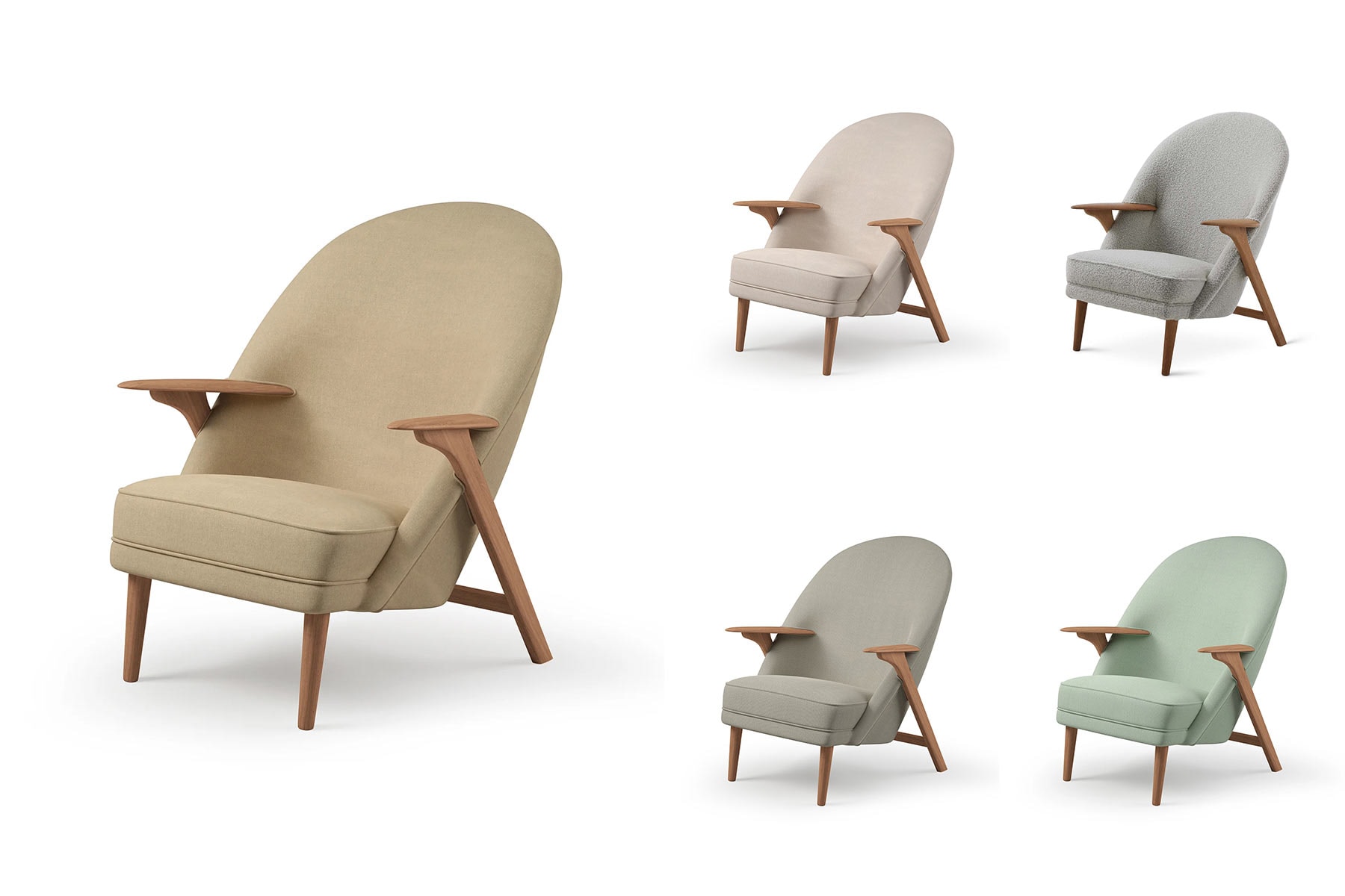 Fauteuil 'Wingman'</br>'Warm Nordic' 16 coloris au choix
