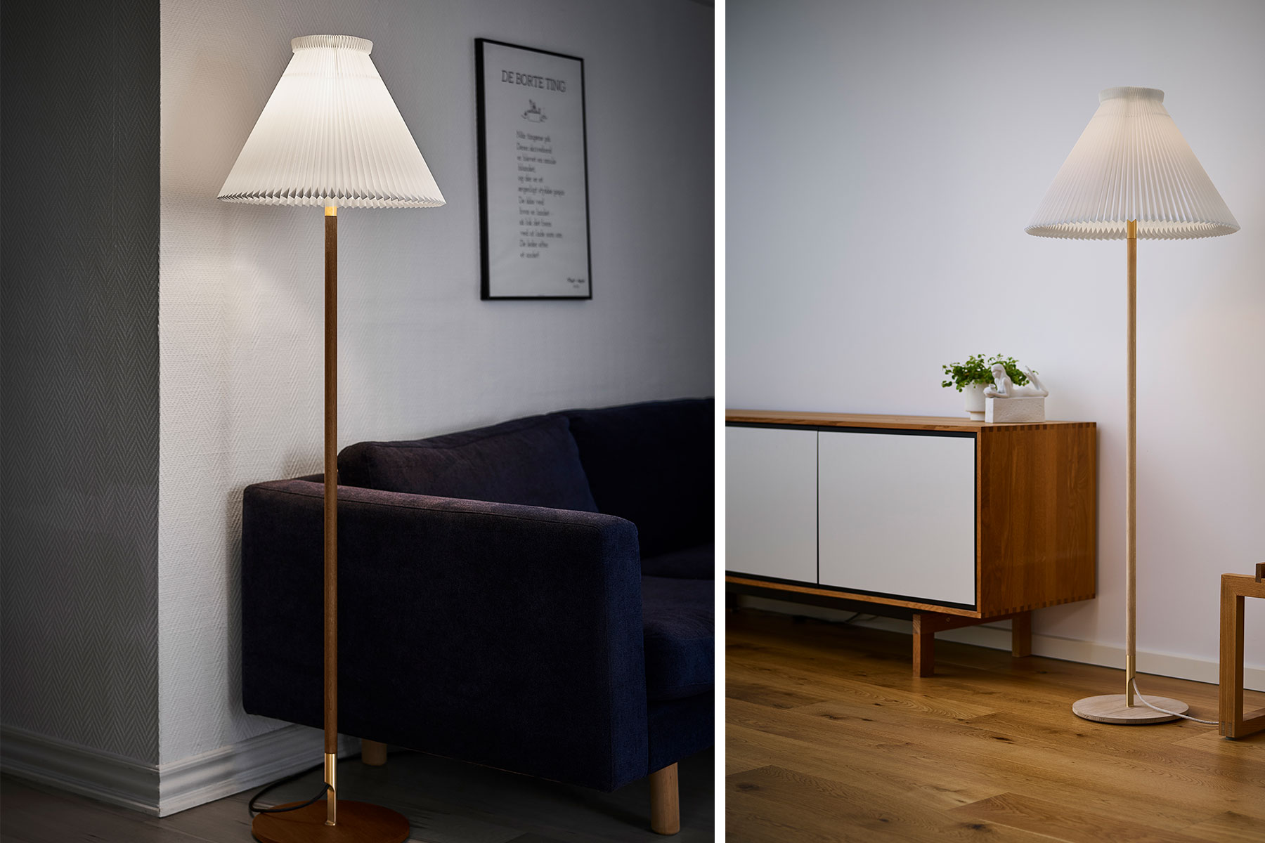 Lampadaire '382 LK 80'</br>Marque: 'Le Klint'. 2 finitions