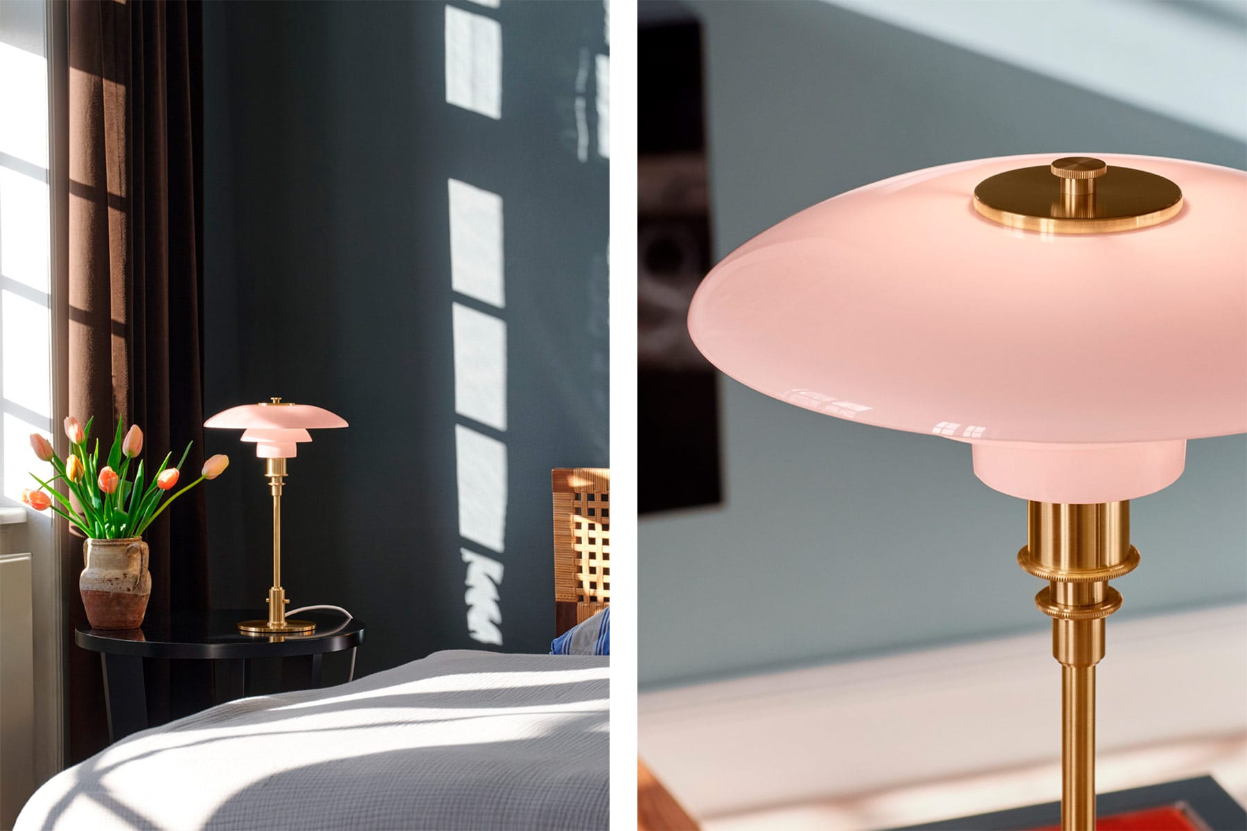 Lampe de Table '3/2 Rose' </br>Designer: 'Poul Henningsen' – Image 3