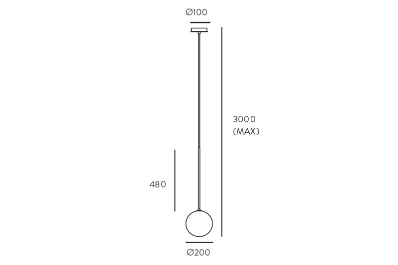 Suspension Acier & Opaline </br> Modèle 'Ball' 2 Finitions – Image 4