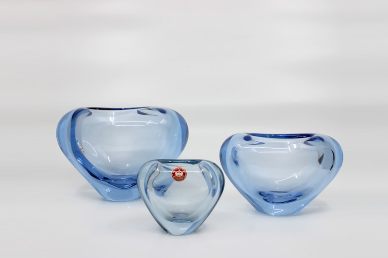 Vases 'Coeur' Verre 'Holmegaard'