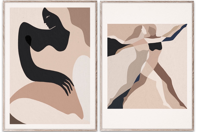 Posters Sous Cadre </br>'Paper Collective'