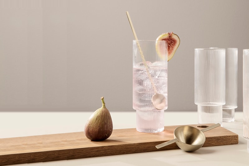 4 Verres 'Long Drink'</br>Marque: 'Ferm Living' 2 Teintes