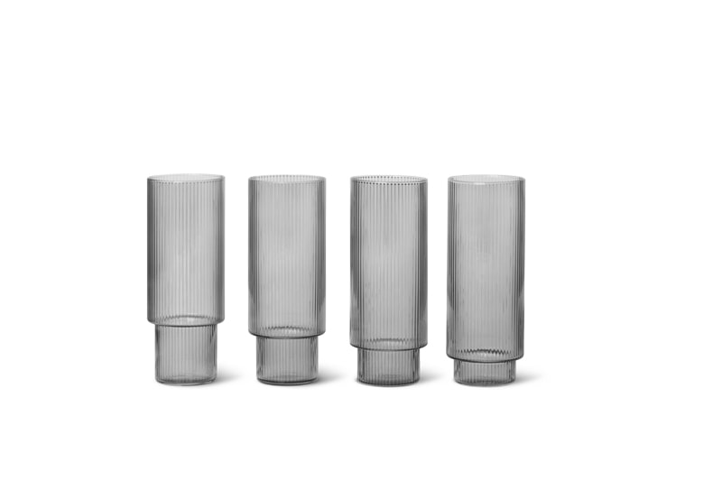 4 Verres 'Long Drink'</br>Marque: 'Ferm Living' 2 Teintes – Image 4