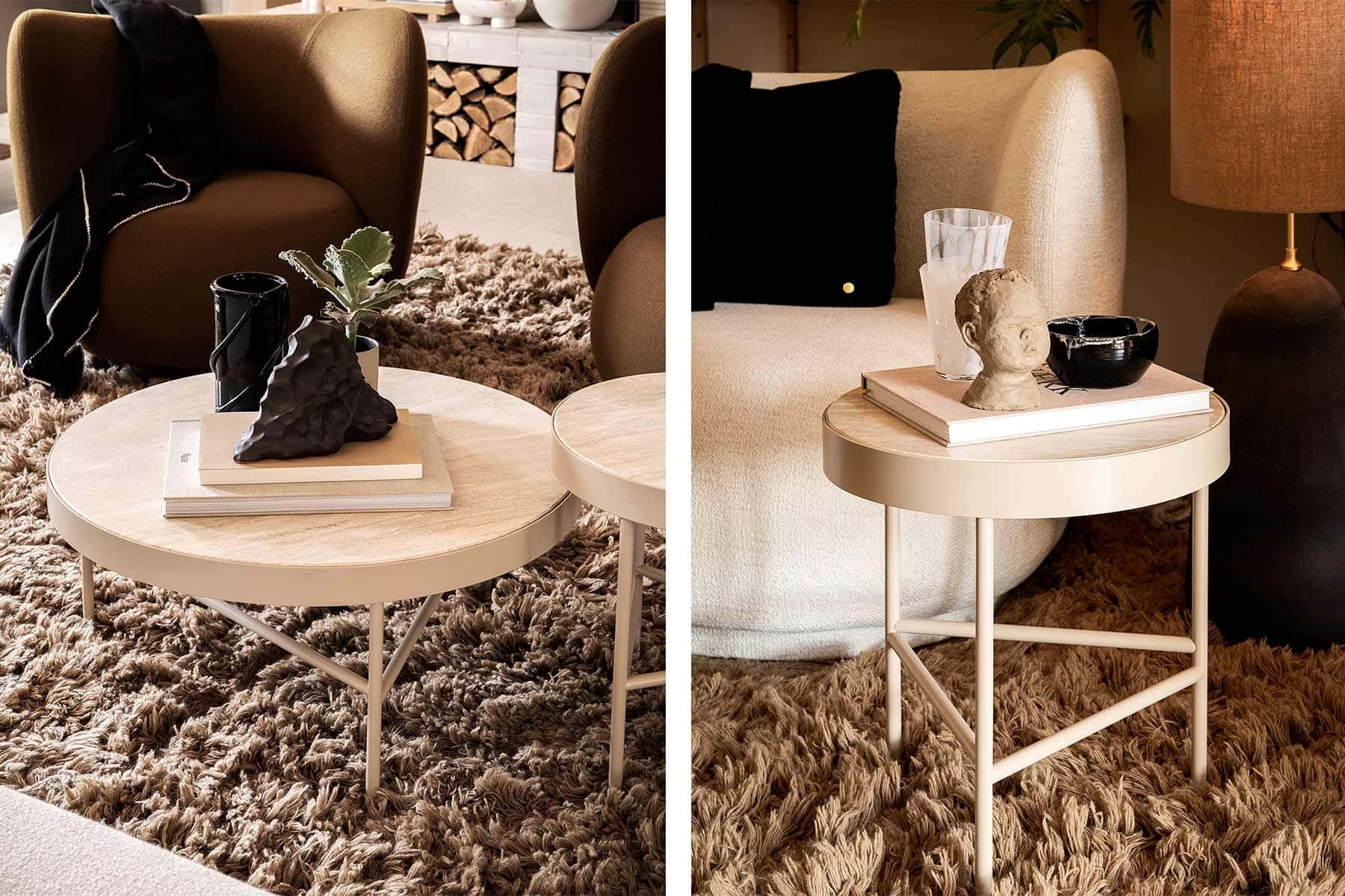 Table Basse 'Travertine'</br>Ferm Living / 2 tailles – Image 3