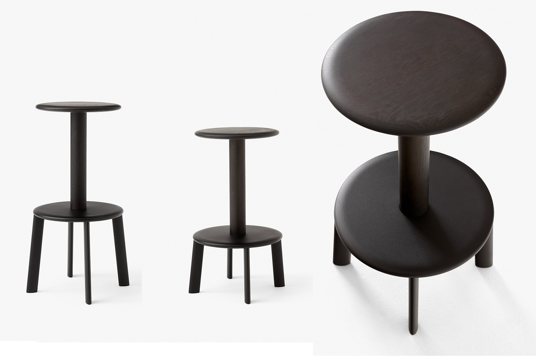 Tabouret de Mar 'Massif'</br>'&Tradition'. couleurs & hauteurs au choix