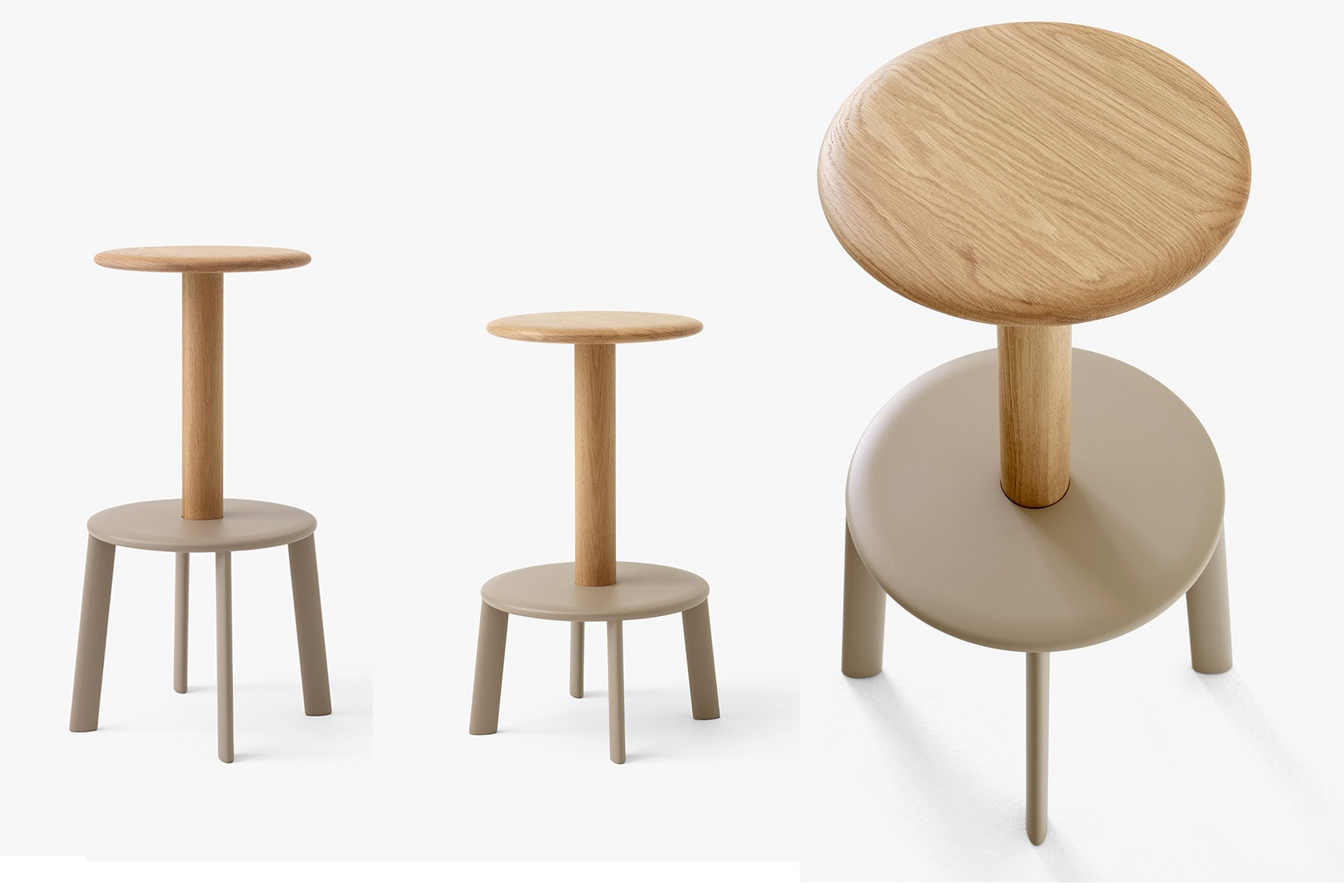 Tabouret de Mar 'Massif'</br>'&Tradition'. couleurs & hauteurs au choix – Image 5