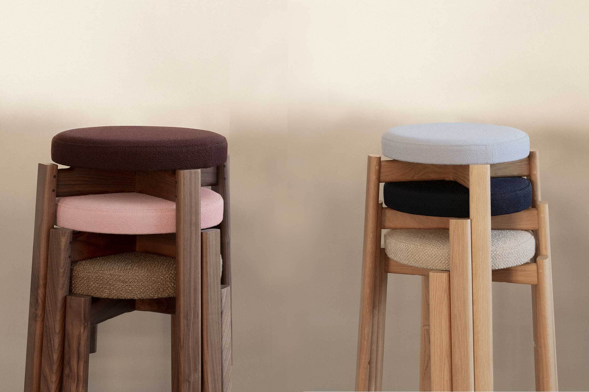 Tabouret 'Passage'</br>'Audo Copenhagen'. Plusieurs finitions