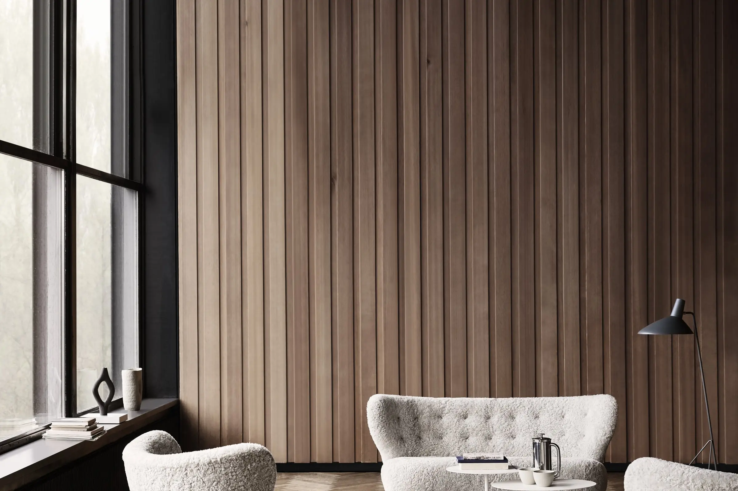 Intérieur danois éclairé à la bougie